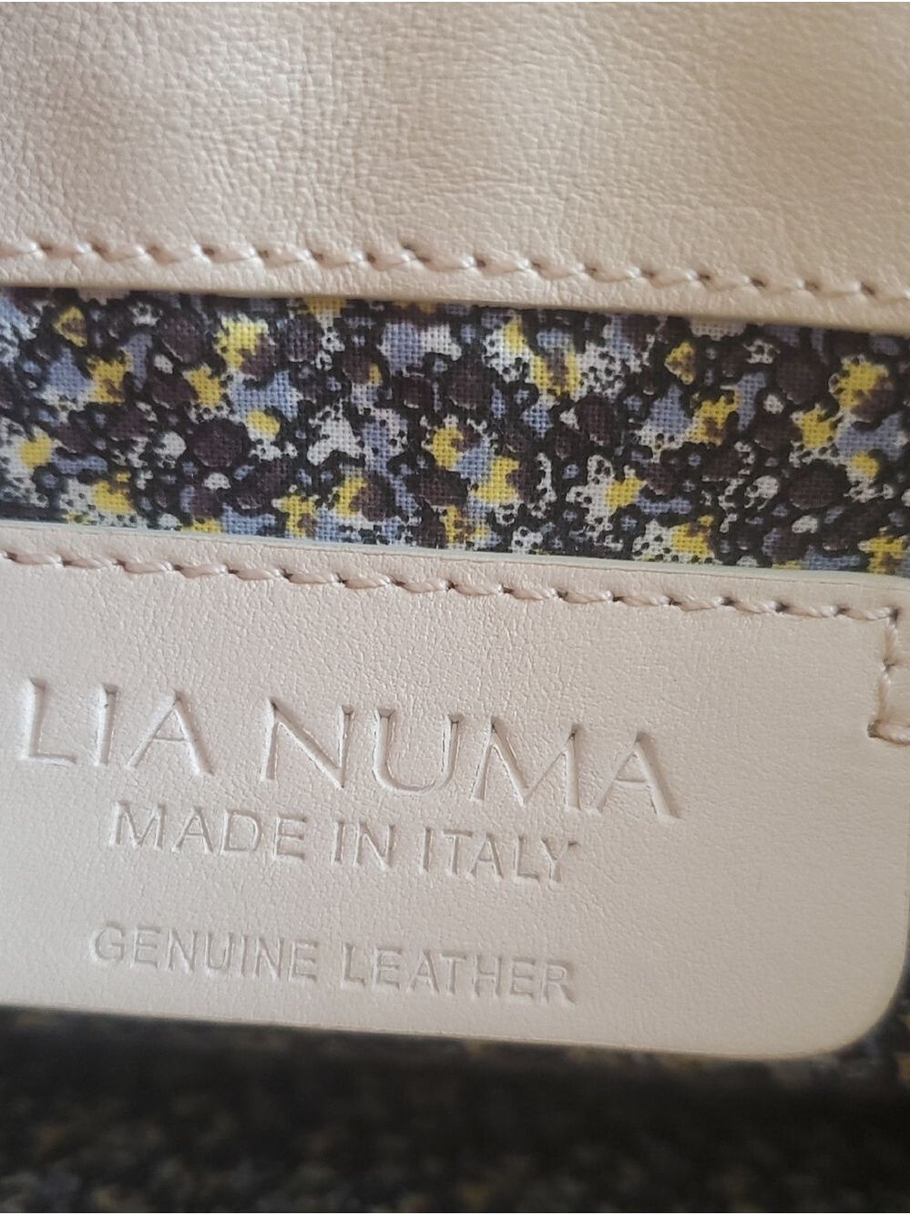 LIA NUMA Satchel Shoulder Handbag Genuine Calf Leather Made In Italy - Picture 13 of 14